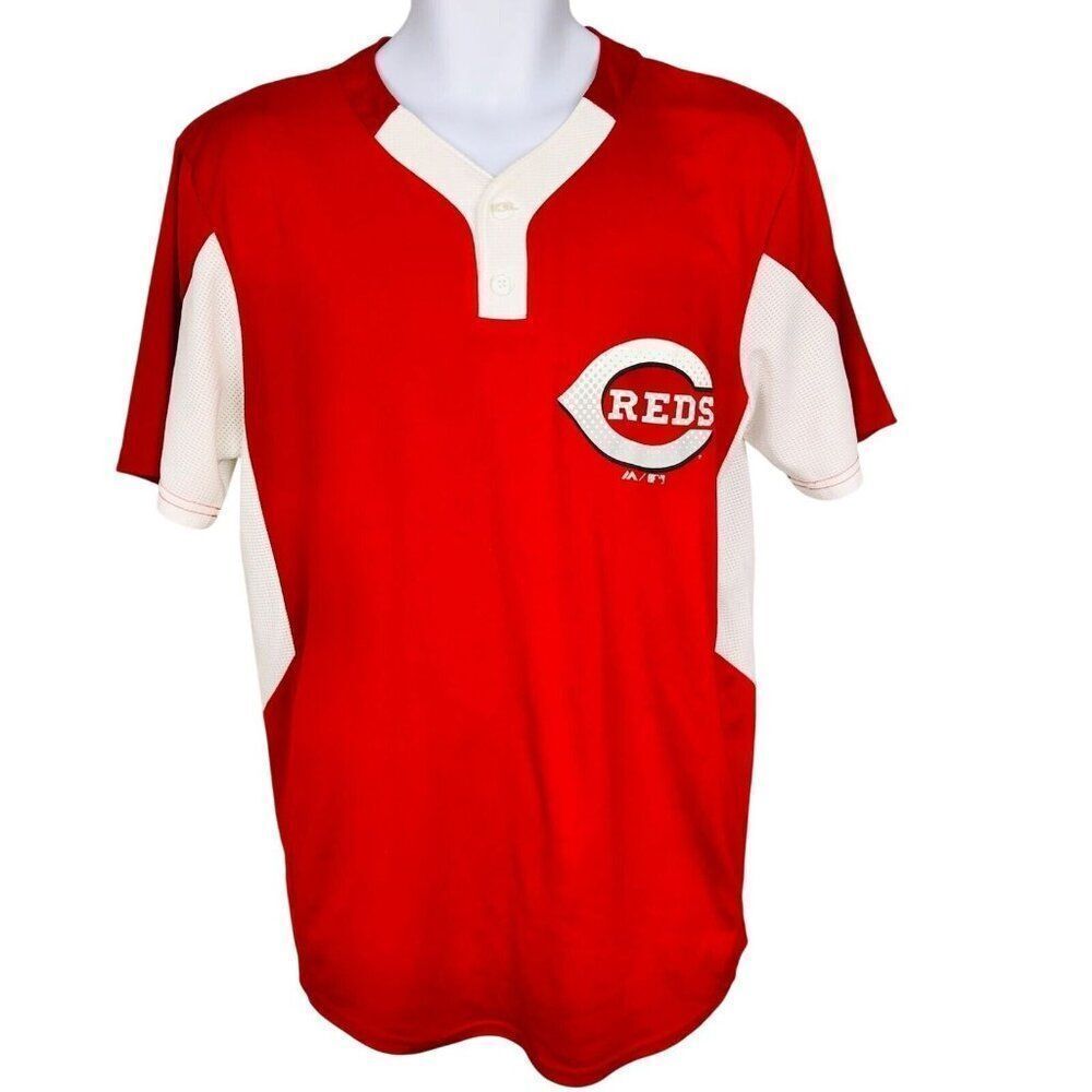 Cincinnati Reds 12 Casali Majestic Mens M Jersey Short Sleeve Cool Base Shirt